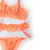 Floral Lace Lingerie Set 3 Piece Orange - BEAUTY BAR
