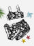Girlie Black Bikini Bathing Suit 3 Piece With Skirt - BEAUTY BAR