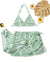 Girls Bikini Green Bathing Suit 3 Piece With Skirt - BEAUTY BAR