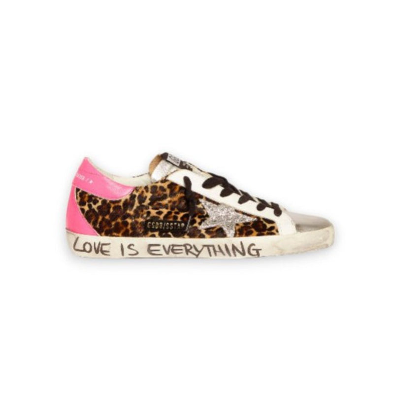 Golden Goose Low-Top Sneakers For Women Pink Superstar Tiger And Silver Leather