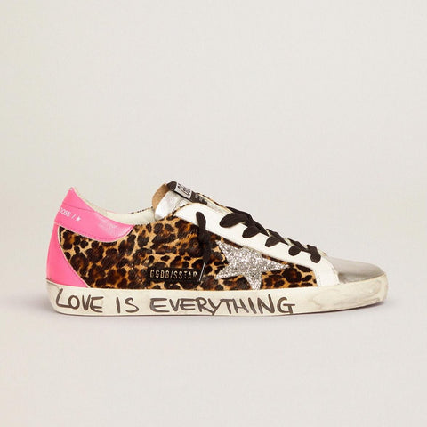 Golden Goose Low-top Sneakers For Women Pink Superstar Tiger And Silver Leather - BEAUTY BAR