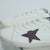 Golden Goose Superstar Distressed Glittered Leather Trainers in White - BEAUTY BAR