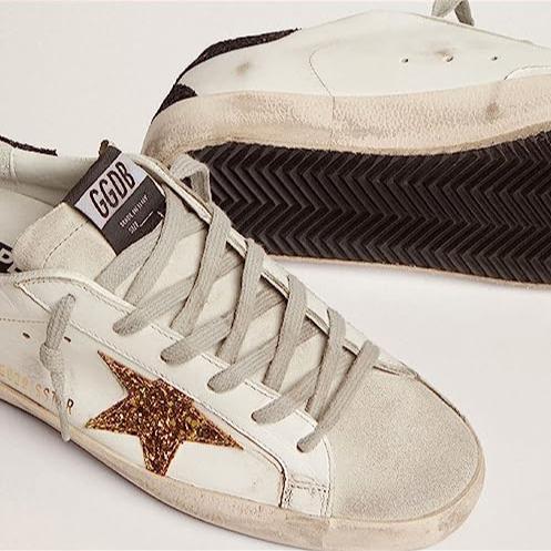 Golden Goose White Leather Sneakers For Women Low Top 4