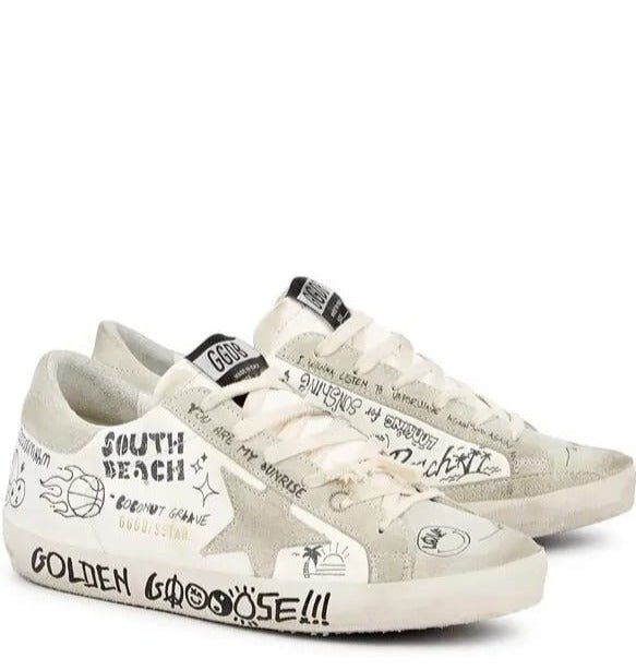 Golden Goose Women's Natural Superstar Cream Sneakers