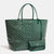 Goyard Green Painted Leather and Canvas Handbag GM - BEAUTY BAR