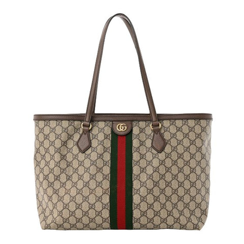 Gucci Beige/Brown GG Supreme Coated Canvas Leather Ophidia Tote Bag - BEAUTY BAR