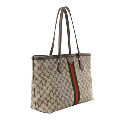 Gucci Beige/Brown GG Supreme Coated Canvas Leather Ophidia Tote Bag - BEAUTY BAR