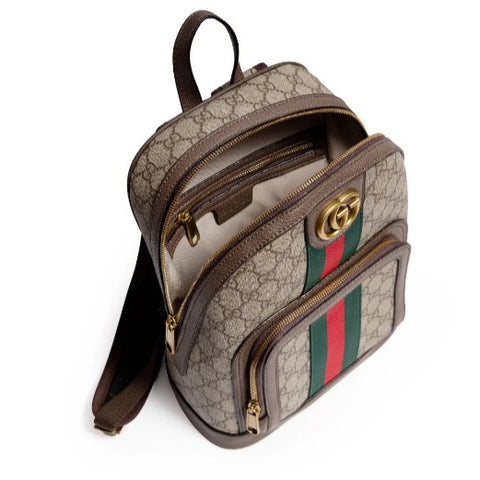 Gucci GG Supreme Ophidia Backpack Brown - BEAUTY BAR