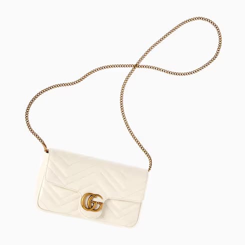 Gucci Marmont Mini Bag White Leather 4