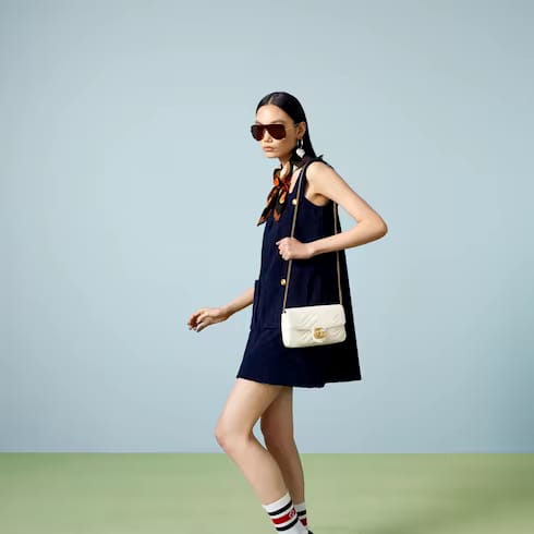 Gucci Marmont Mini Bag White Leather 6