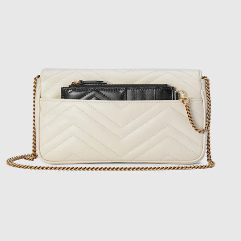Gucci Marmont Mini Bag White Leather - BEAUTY BAR