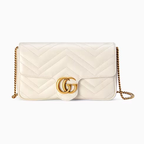 Gucci Marmont Mini Bag White Leather 2
