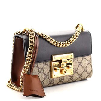 Gucci Padlock Shoulder Bag Gg Coated Canvas and Leather Small 2