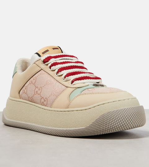 Gucci Screener GG Canvas And Leather Sneakers - BEAUTY BAR