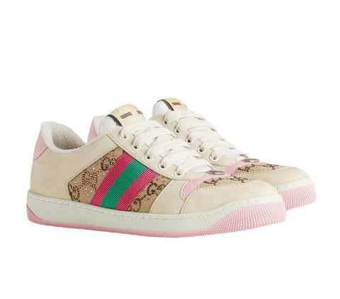 Gucci Women Screener Sneaker With Crystals - BEAUTY BAR