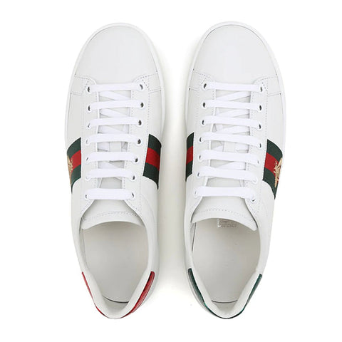 Gucci Women's Ace Embroidered Sneaker - White/Green/Red - BEAUTY BAR