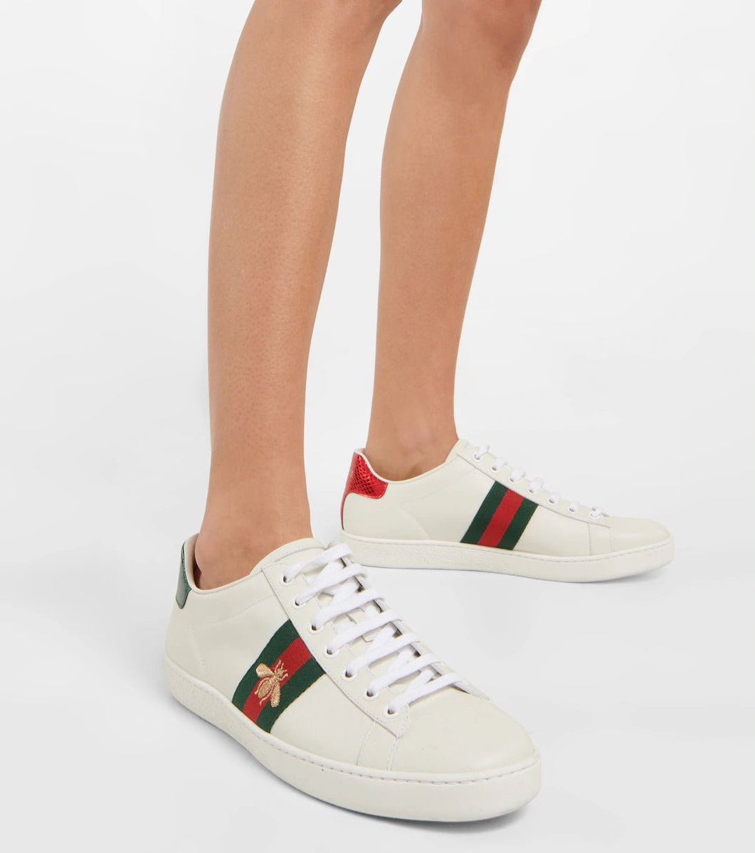 Gucci Women's Ace Embroidered Sneaker - White/Green/Red– BEAUTY BAR