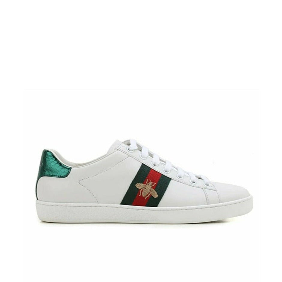 Gucci Women's Ace Embroidered Sneaker - White/Green/Red 1