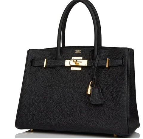 Hermes Birkin 30cm Black Togo Rose Gold Hardware Bag U Stamp - BEAUTY BAR