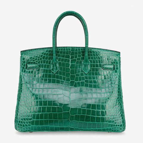 Hermès Birkin 35 Crocodile Porosus Vert Emeraude - BEAUTY BAR