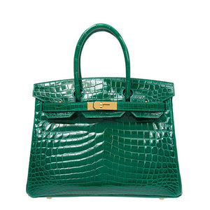 Hermès Birkin 30 Crocodile Porosus Vert Emeraude