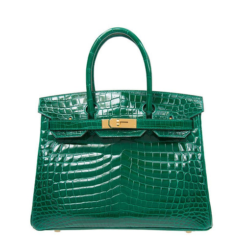 Hermès Birkin 30 Crocodile Porosus Vert Emeraude