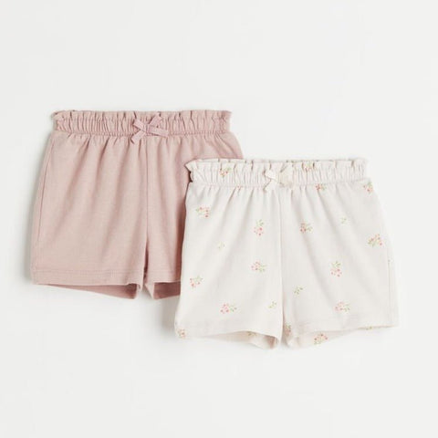 H&M 2-Pack Cotton Shorts Light Pink/Berries - BEAUTY BAR