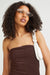 H&M Bandeau Dress Dark Brown/Glitter - BEAUTY BAR