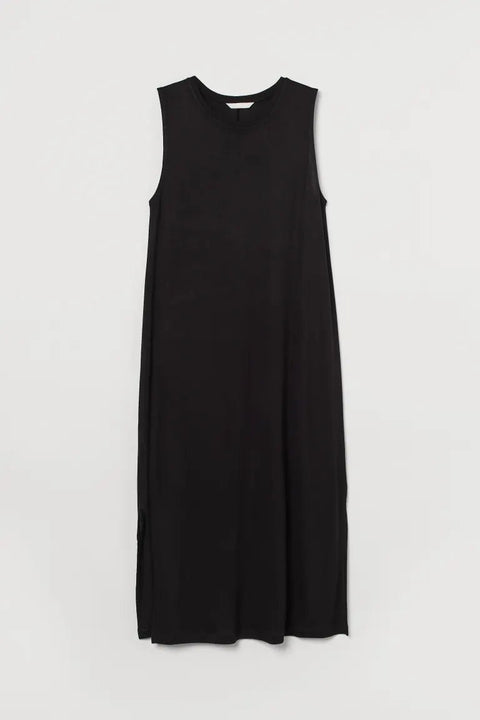 H&M Basic Long Dress Black - BEAUTY BAR
