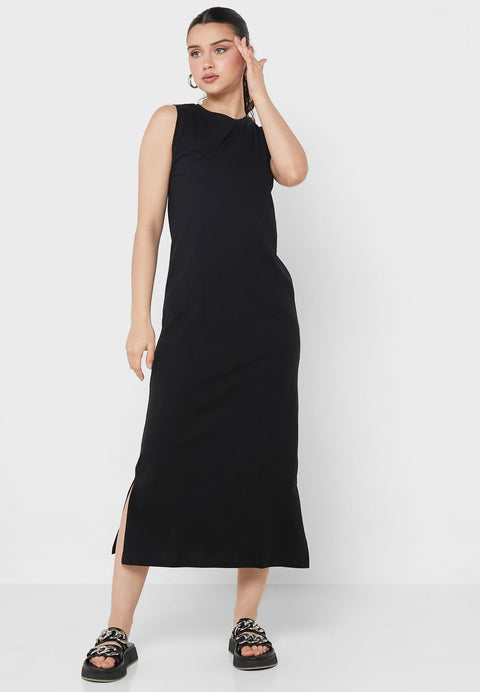 H&M Basic Long Dress Black - BEAUTY BAR