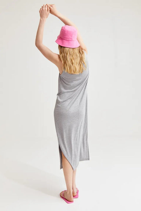 H&M Basic Long Dress Gray - BEAUTY BAR