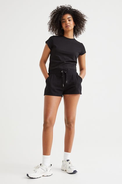 H&M Basics Sweatshorts Black - BEAUTY BAR