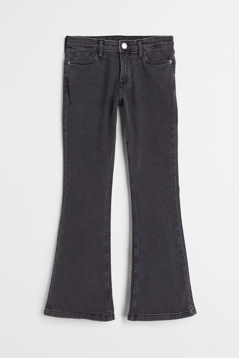 H&M Comfort Stretch Flare Low Jeans Black - BEAUTY BAR