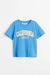 H&M Cotton Jersey T-shirt Blue - BEAUTY BAR