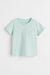 H&M Cotton jersey T-shirt Mint green - BEAUTY BAR