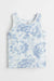 H&M Cotton Jersey Vest Top Light blue/Tie-dye - BEAUTY BAR