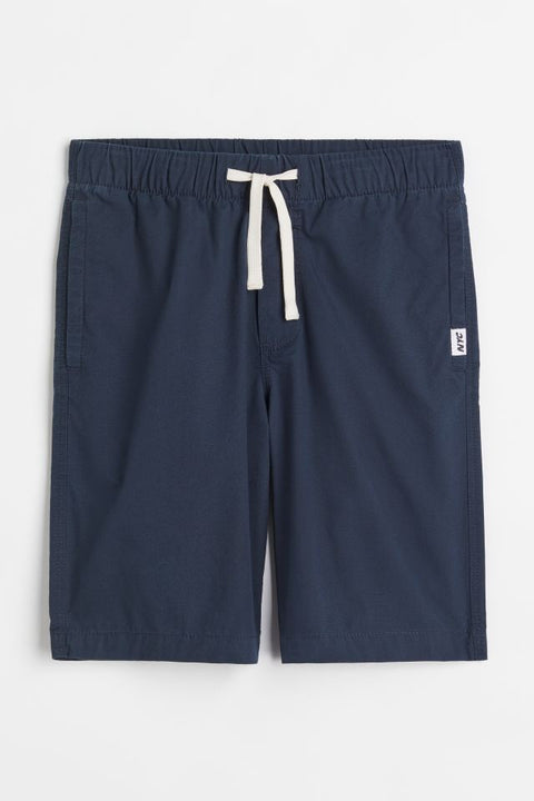H&M Cotton Shorts Dark Blue - BEAUTY BAR