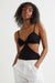 H&M Crinkled Cut-Out Top Black - BEAUTY BAR