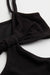 H&M Crinkled Cut-Out Top Black - BEAUTY BAR
