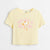 H&M Cropped Printed T-shirt Light Yellow/Snoopy - BEAUTY BAR