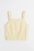H&M Cropped Sleeveless Top Light Yellow - BEAUTY BAR