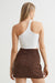 H&M Cut-Out-Detail Skirt Brown/Patterned - BEAUTY BAR