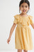 H&M Flounce-Trimmed Dress Yellow - BEAUTY BAR