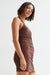 H&M Halterneck Dress Dark Brown/Glittery - BEAUTY BAR