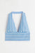 H&M Halterneck Top Blue/Striped - BEAUTY BAR