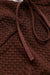 H&M Knitted Tie-Detail Top Dark Brown - BEAUTY BAR