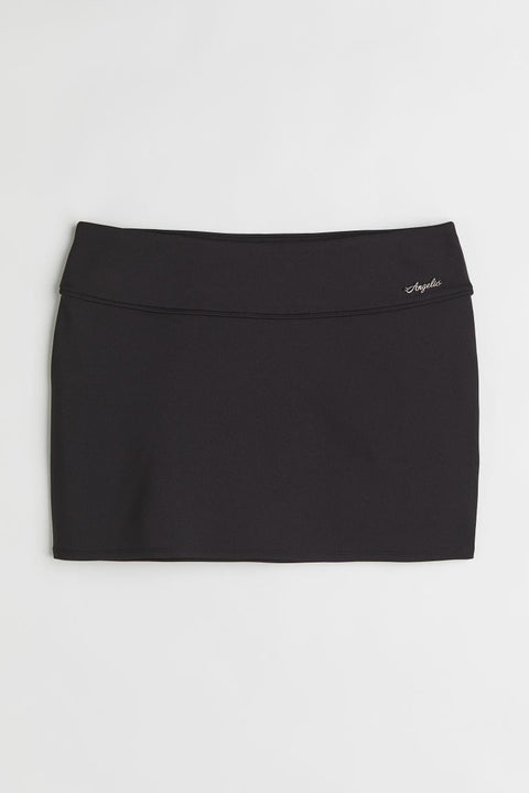 H&M Mini Skirt in Stretch Jersey Black - BEAUTY BAR