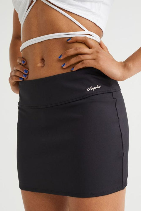 H&M Mini Skirt in Stretch Jersey Black - BEAUTY BAR