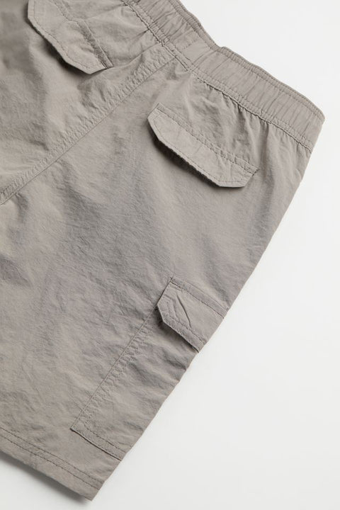 H&M Nylon Cargo Shorts Light Grey - BEAUTY BAR