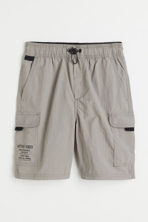 H&M Nylon Cargo Shorts Light Grey - BEAUTY BAR